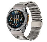 Correa de Titanio para Garmin Fenix 8 47mm, Pulsera Milanese Loop, Hebilla Paracaídas Correas Titanio para Garmin Fenix 7/7 Pro/6/6 Pro/5/5 Plus/Forerunner 935/945/955/965/Epix/Epix Pro Gen 2 47mm