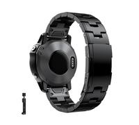 Correa de titanio Quick fit de 26mm y 22mm For Garmin Fenix 8/6/6x/6xpro/7/7x/5/5X/5xplus/3/Forerunner 945 935 correa de Liberación de metal(Black,22mm)