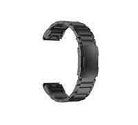 Correa de titanio Quickfit de 26mm y 22mm compatible con for Garmin Fenix 6/6X/6XPro/7/7X/5/5X/5XPlus/3, correa de liberación metálica for reloj Forerunner 945 935(Black,22mm)