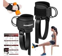Correa de tobillo para mancuernas y máquina de cable, accesorio ajustable para mancuernas con correa de nailon más larga y fuerte, entrenador Tibialis, extensiones de piernas, rizos isquiotibiales