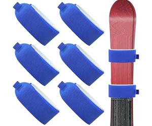 Correa de transporte genérica para esquí | 6 piezas portátil protector ajustable - Sujetadores de transporte para equipos de esquí | para el almacenamiento y los desplazamientos de viaje