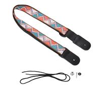 Correa de Ukulele Ajustable, Nylon Tejido, 3,5 cm Ancho, 70-122 cm Largo, Para Adultos y Niños - Diseño Bohemio, Cómoda y Resistente, Fácil Instalación para Todos los Ukuleles (Estilo 3)