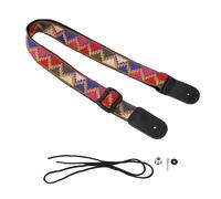 Correa de Ukulele Ajustable, Nylon Tejido, 3,5 cm Ancho, 70-122 cm Largo, Para Adultos y Niños - Diseño Bohemio, Cómoda y Resistente, Fácil Instalación para Todos los Ukuleles (Estilo 1)