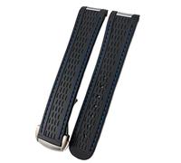 Correa de vigilancia de silicona de goma de 20 mm para OMEGA 300 AT150 Aqua Terra Ultra Light 8900 BANDA DE VISTA DE ALCA DE ACERO DE ACERO