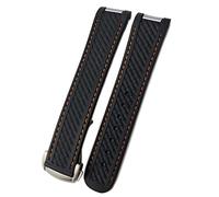 Correa de vigilancia de silicona de goma de 20 mm para OMEGA 300 AT150 Aqua Terra Ultra Light 8900 BANDA DE VISTA DE ALCA DE ACERO DE ACERO