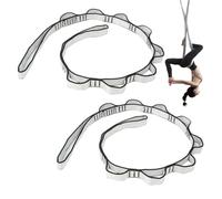 Correa de yoga, cadena de margarita 2pcs, correa de yoga fuerte ajustable de 43 pulgadas, cuerda de 8 bucle para estirar la hojalata de la eslinga del ejercicio de la hamaca del ejercicio
