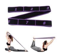 Correa de Yoga, Cinturón Elástico de Yoga, con 8 Banda de Anillo, Cinturon Yoga, Banda de Estiramiento de Yoga, Yoga Stretching Band per Yoga, para Fitness, Pilates y Gimnasia
