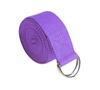 correa de yoga Correa de yoga algodón 1,8 mx3, cm, correa deportiva ajustable con anillo en forma D, elástica for para práctica de yoga(Purple)