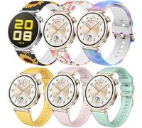 Correa DEALELE Compatible con Huawei Watch GT6 / GT5 / GT4 41mm / GT5 Pro 42mm / Garmin Venu 3S / Forerunner 265S / Fossil Women's Gen 6, Correa de Reemplazo de Silicona de 18mm de Cristal de Hielo