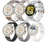 Correa DEALELE Compatible con Huawei Watch GT6 / GT5 / GT4 41mm / GT5 Pro 42mm / Garmin Venu 3S / Forerunner 265S / Fossil Women's Gen 6, Correa de 18mm de Silicona de Cristal de Hielo Suave de