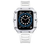 Correa del kit de modificación de fibra de carbono para banda 45 mm 44 mm 44 mm 41 mm Banda de acero para la serie IWatch 8 7 6 5 4 SE Case de cerámica