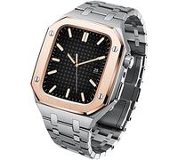 Correa del kit de modificación de metal+Case para banda 44 mm 45 mm de pulsera de retrofit de modificación de 45 mm Pulsera para la pulsera para iWatch 8 7 5 4 SE Band