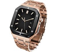 Correa del kit de modificación de metal+Case para banda 44 mm 45 mm de pulsera de retrofit de modificación de 45 mm Pulsera para la pulsera para iWatch 8 7 5 4 SE Band