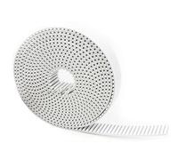 Correa dentada abierta HTD 8M blanca de PU con dientes de arco, ancho 10/15/20/25/30/50 mm, acero de poliuretano, polea síncrona HTD8M de 8M-20 mm(NO.5)(20mm,7Meters)