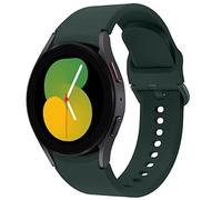 Correa deportiva compatible con Samsung Galaxy Watch 5 40 mm 44 mm/Watch 5 Pro, 20 mm No Gap Silicone Replacement Band para Samsung Galaxy Watch 4 40 mm 44 mm - Verde oficial