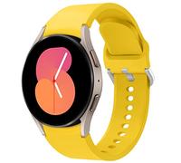 Correa deportiva compatible con Samsung Galaxy Watch 5 40mm 44mm/Watch 5 Pro, 20mm No Gap Silicone Replacement Band para Samsung Galaxy Watch 4 40mm 44mm - Amarillo