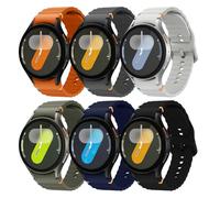Correa Deportiva Compatible con Samsung Galaxy Watch 7/6/5/4 40mm 44mm Hombre Mujer, No Gap 20mm Suave Silicona Correas para Galaxy Watch FE 40 mm/Galaxy Watch 6 Classic 43mm 47mm, 6 Pack Pulsera