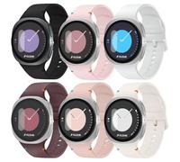 Correa Deportiva Compatible con Samsung Galaxy Watch 8 40mm 44mm/8 Classic 46mm Hombre Mujer, No Gap Adjuntar con Un Clic Suave Silicona Transpirable Correas para Galaxy Watch 8 Serie, 6 Pack Pulsera