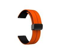 Correa deportiva con hebilla plegable mag nética apta Compatible con Amazfit Cheetah Pro / Correa de silicona suave y agradable for la piel redonda apta Compatible con Amazfit GTR GTS Bip(Orange Black