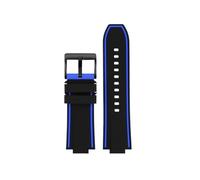 Correa deportiva de caucho resistente al agua, compatible con for Casio G-SHOCK GA-900, cadena modificada de 16 mm.(Blue line-black)