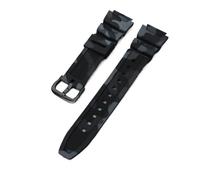 Correa deportiva de caucho suave de 18 mm, resistente al sudor, compatible con Casio W-218H/AE1200/1000W/1300/W-800H/216H/735H(Camouflage Black)