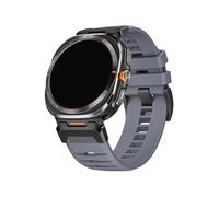 Correa deportiva de goma suave compatible con for Samsung Galaxy Watch Ultra de 47 mm Correa de ajuste rápido compatible con for SAMSUNG Watch 7 Ultra de 47 mm Pulsera sin espacios for hombre(Black gr