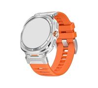 Correa deportiva de goma suave compatible con for Samsung Galaxy Watch Ultra de 47 mm Correa de ajuste rápido compatible con for SAMSUNG Watch 7 Ultra de 47 mm Pulsera sin espacios for hombre(Silver o