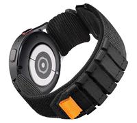 Correa Deportiva de Nylon Resistente de 22mm Compatible con Amazfit Active MAX Reloj Inteligente 1,5 pulgadas- Diseño de Bucle Tejido, Ajuste Seguro y Cómodo (Negro B)