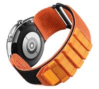 Correa Deportiva de Nylon Resistente de Compatible con SUUNTO Nautic S SmartWatch 22mm Correas- Diseño de Bucle Tejido, Ajuste Seguro y Cómodo (Naranja B)