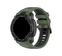 Correa deportiva de silicona de dos tonos for Garmin Instinct 3 (45 mm y 50 mm)(Army green black,For Instinct 3 45mm)