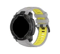 Correa deportiva de silicona de dos tonos for Garmin Instinct 3 (45 mm y 50 mm)(Grayish yellow,For Instinct 3 45mm)