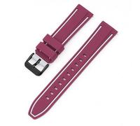 Correa deportiva de silicona de liberación rápida for hombre y mujer, pulsera de dos colores(Wine red grey,24mm)