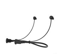 Correa deportiva de silicona para el cuello con ajuste ajustable para auriculares inalámbricos Pixel Buds 2A y Pro 2, cable antipérdida para correr, gimnasio (negro)