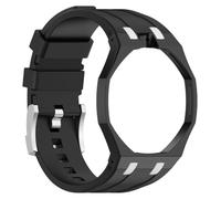 Correa deportiva de silicona para Swatch x Royal Pop, resistente a golpes, con carcasa integrada de PC, ajustable para reloj de bolsillo, pulsera modificada para hombres y mujeres