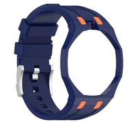 Correa deportiva de silicona para Swatch x Royal Pop, resistente a golpes, con carcasa integrada de PC, ajustable para reloj de bolsillo, pulsera modificada para hombres y mujeres