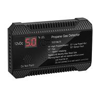 Correa Detector de Propano 12V LPG Sensor de Gas Natural Alarma de Fuga 85DB Sirena para AutomóVil RV Hogar Medidor de Prueba de Propano Digital (Negro)