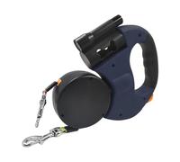 Correa Doble para Dos Perros - Mango Acolchado Antideslizante Plegable con Luces LED Impermeables - Correa Doble Retráctil para Perros | para Senderismo Camping Playa Running Exteriores y Caminatas