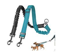Correa Doble para Perros - Nylon 42-86 Cm Largo para Dos Mascotas, Giratorio 360° Sin Enredos con Bunğee Amortiguador | Correa Duâl Ajustable Y Costuras Reflectantes | Pasear & Adiestrar A 2 Canes