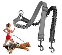 Correa Doble para Perros, sin Enredos, Giratoria 360° Correa Doble Perro, Ajustable, con Amortiguación y Reflectante Correas para Perros Extensible para Pasear y Adiestrar a Los Perros con Seguridad