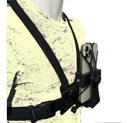 Correa elástica ajustable para el pecho con soporte giratorio de 360° para cámaras Gopros Heros e Insta360 One y teléfonos móviles