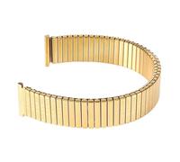 Correa elástica de acero inoxidable de 10mm, 12mm, 14mm, 16mm, 18mm, 20mm, 22mm, correa de reloj de Metal de expansión elástica(Gold,18mm)