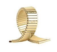 Correa elástica de acero inoxidable for reloj, pulsera de expansión de Metal de 10mm, 12mm, 14mm, 16mm, 18mm y 20mm(Gold,18mm)