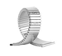 Correa elástica de acero inoxidable for reloj, pulsera de expansión de Metal de 10mm, 12mm, 14mm, 16mm, 18mm y 20mm(Silver,16mm)