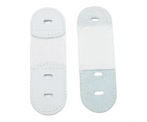 Correa elástica de encaje para patines artísticos para mantener los cordones limpios y la parte superior del patinaje ordenado durante las lecciones, actuaciones y uso diario (blanco)