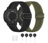 Correa elástica de nailon compatible con Garmin Instinct Watch, correa de repuesto de nailon suave para Garmin Instinct 2 / Instinct Esports / Solar / Tactical (paquete de 2)