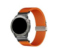 Correa elástica de nailon de 22 mm y 26 mm for Garmin Fenix 8, 7, 7X, 6, 6X y 5XPlus, con ajuste rápido.(Orange Silver,26mm)