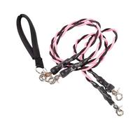 Correa elástica doble - Herramienta de entrenamiento de primer paso, rotación de 360° sin enredos para 2 perros, correas elásticas dobles para perros con asas acolchadas para razas pequeñas/medianas