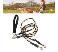 Correa elástica doble - Herramienta de entrenamiento de primer paso, rotación de 360° sin enredos para 2 perros, correas elásticas dobles para perros con asas acolchadas para razas pequeñas/medianas