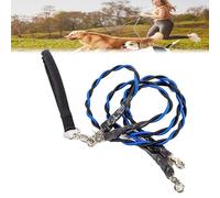 Correa elástica doble - Herramienta de entrenamiento de primer paso, rotación de 360° sin enredos para 2 perros, correas elásticas dobles para perros con asas acolchadas para razas pequeñas/medianas