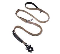 Correa elástica para Perro, Ajustable, Reflectante, Resistente, con 2 Asas Acolchadas, Hebilla para cinturón de Seguridad de Coche y Clip de Rana, Correa para Perros pequeños, medianos y Grandes
